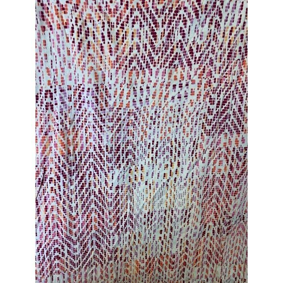 JCP WOMENS PLUS SIZE 1X SHORT SLEEVE TOP SHIRT BLOUSE PINK PATTERN SLEEVELESS - Picture 2 of 3